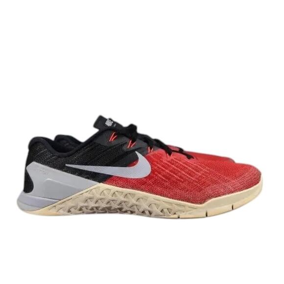 Nike Shoes Mens 12 Athletic Trainer Metcon 3 Red Black Active Sport Crossfit Gym - Picture 1 of 13